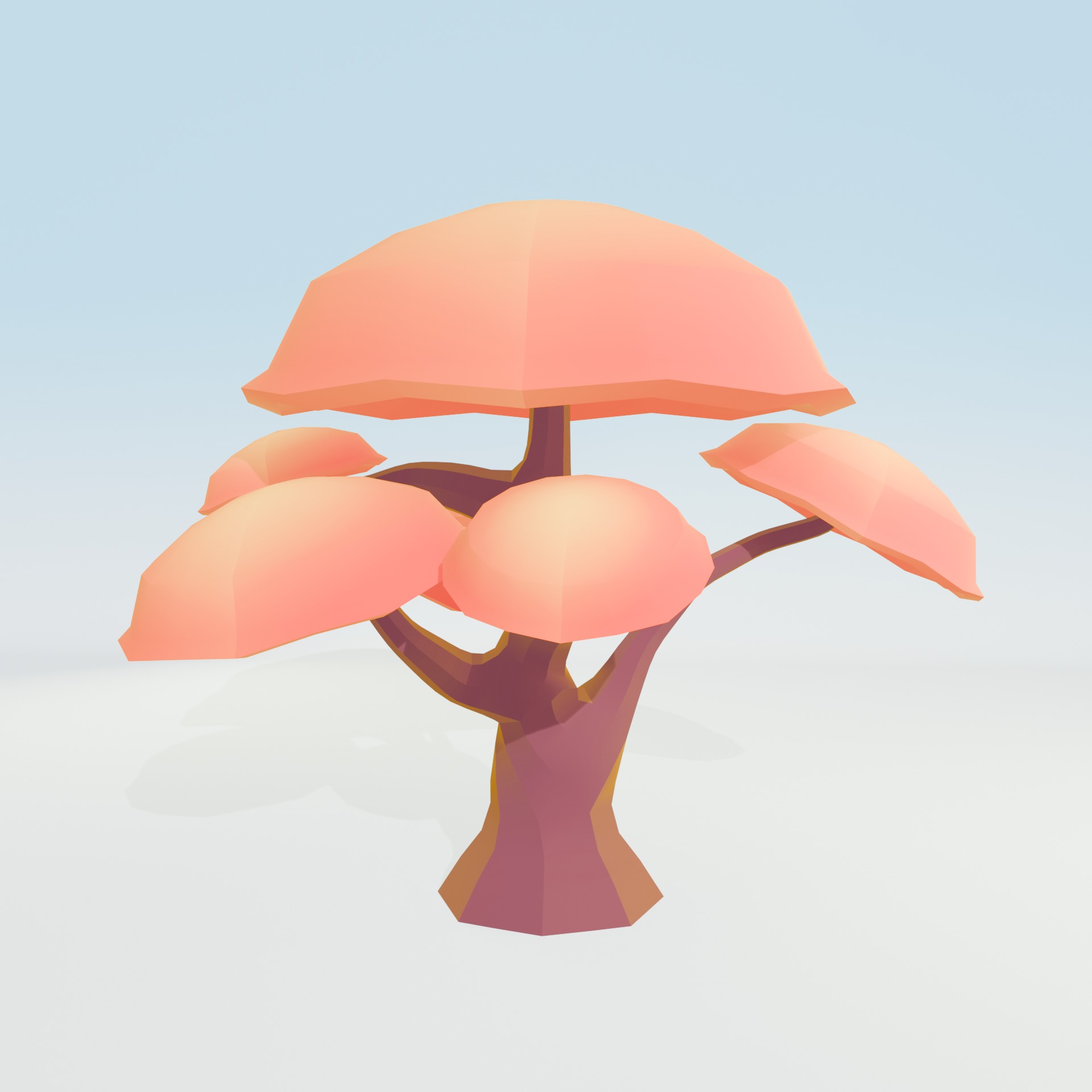 Low Poly Tree Pack - 9 Stylized Nature Assets for Games Low-poly 3D model_40