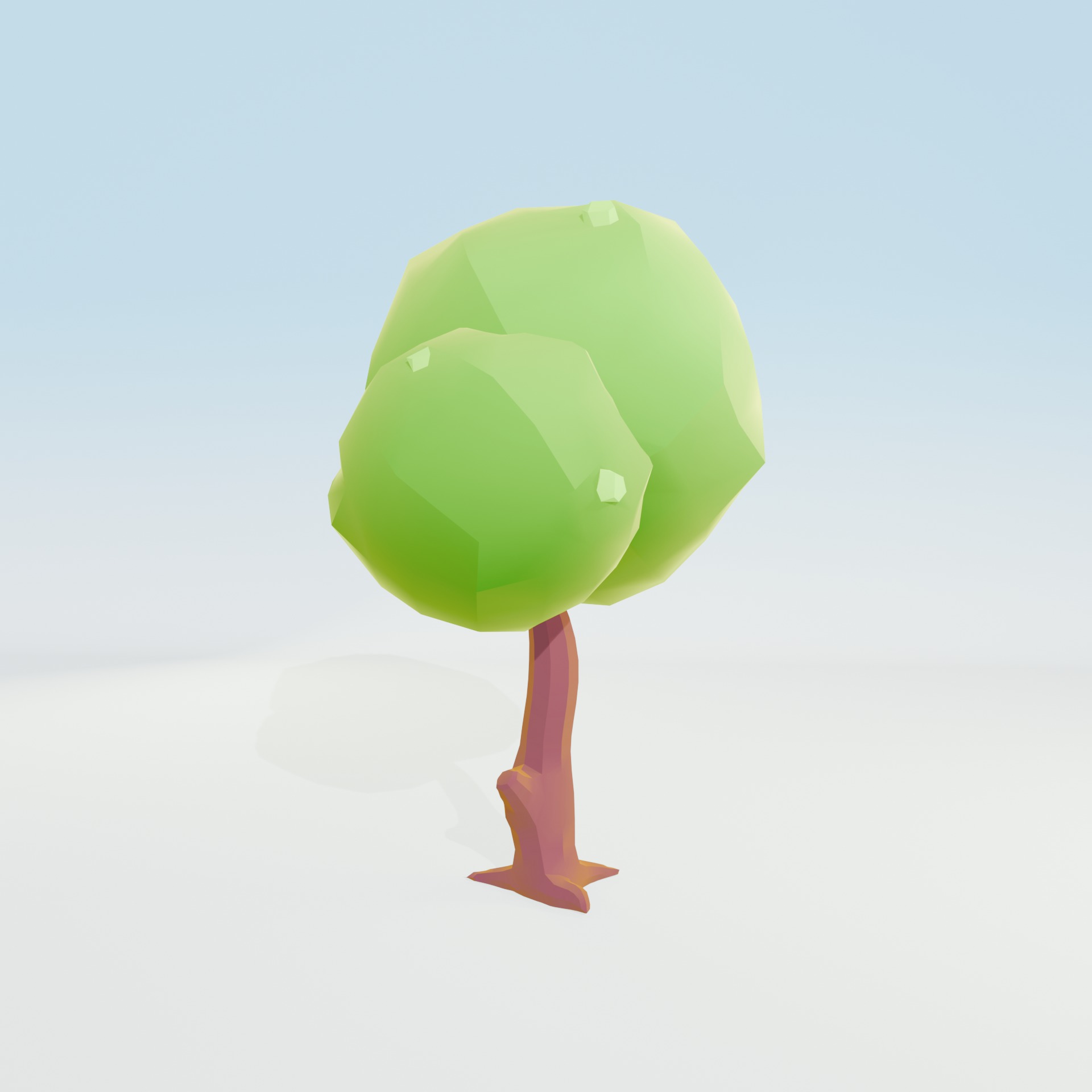 Low Poly Tree Pack - 9 Stylized Nature Assets for Games Low-poly 3D model_20