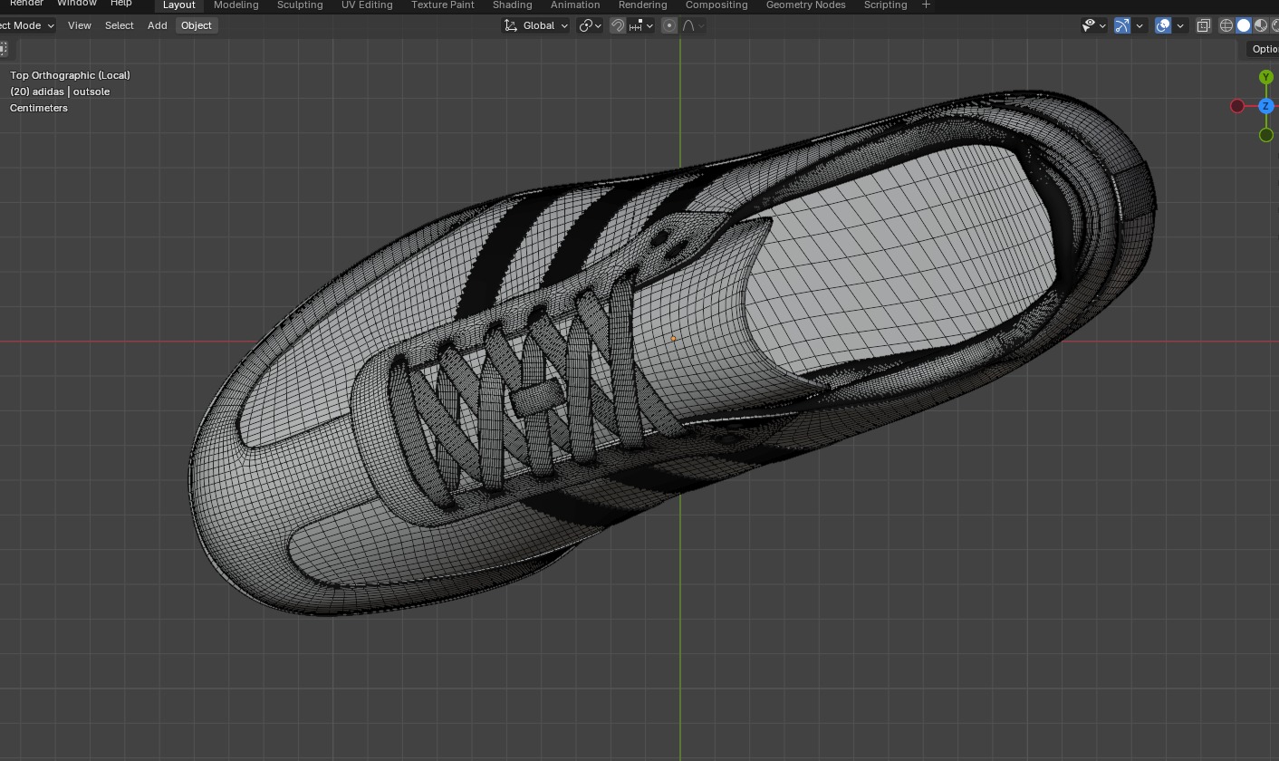 Shoes Adidas Sambo 3D model_11