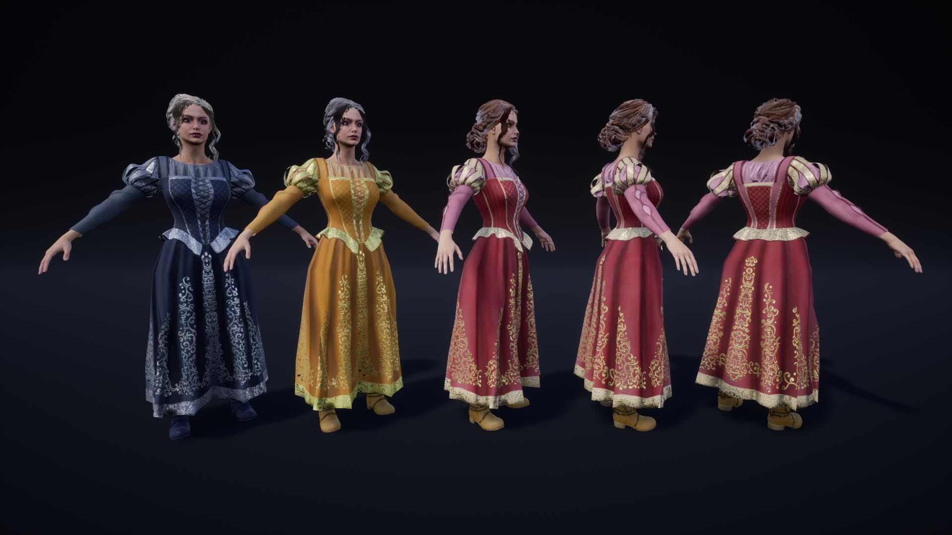 NPC King And Queen Low-poly 3D model_26