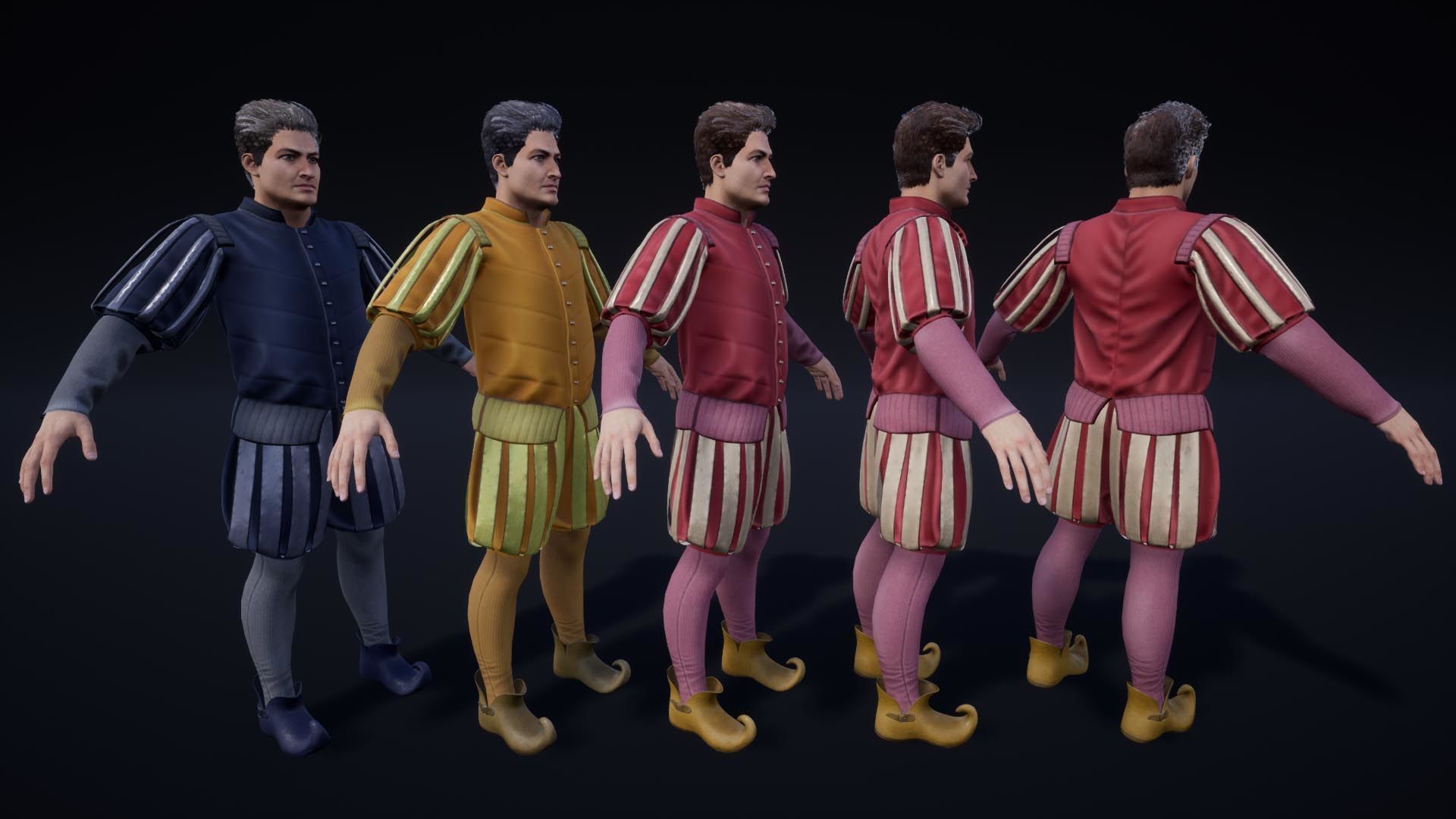 NPC King And Queen Low-poly 3D model_29