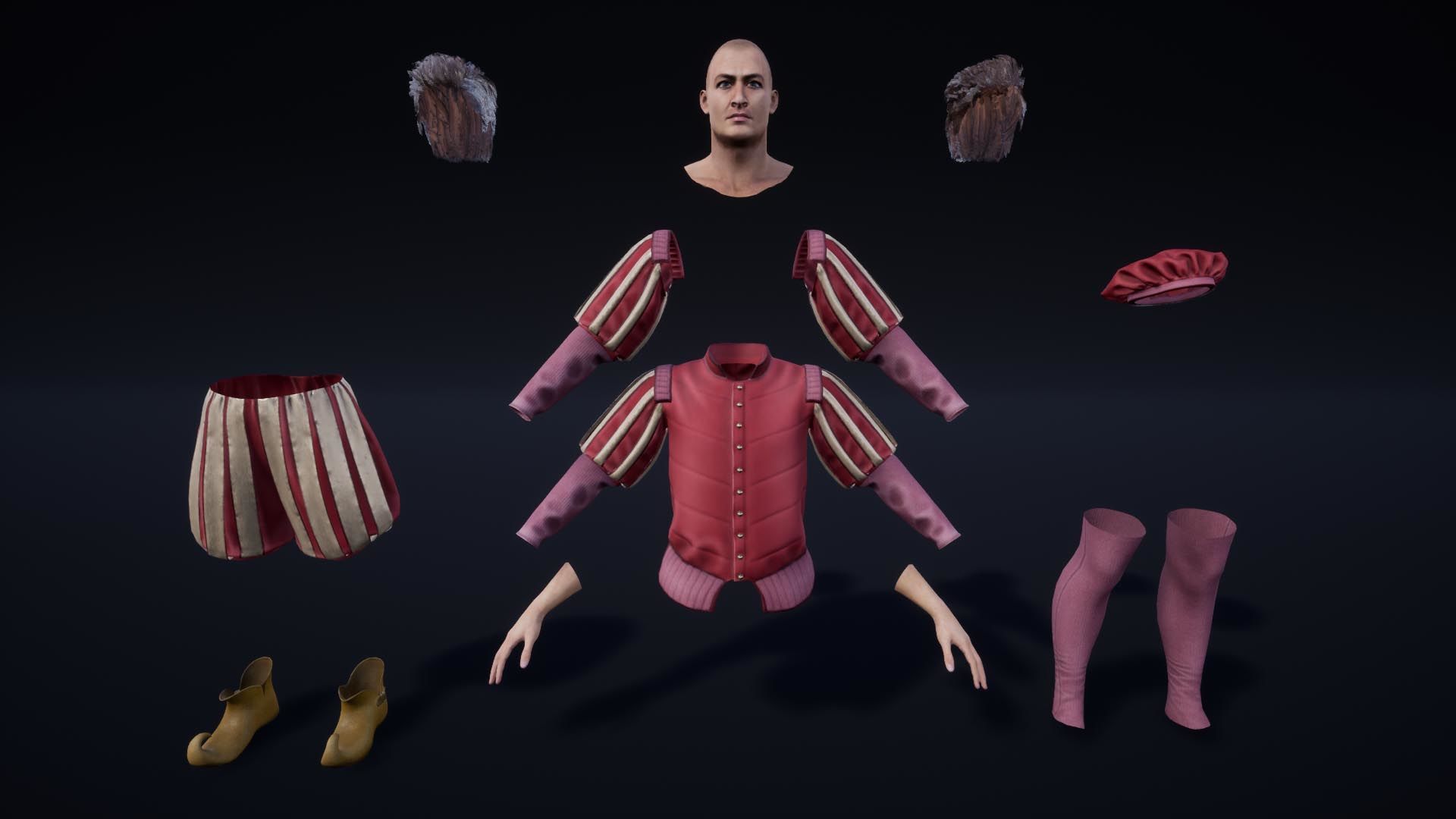 NPC King And Queen Low-poly 3D model_28