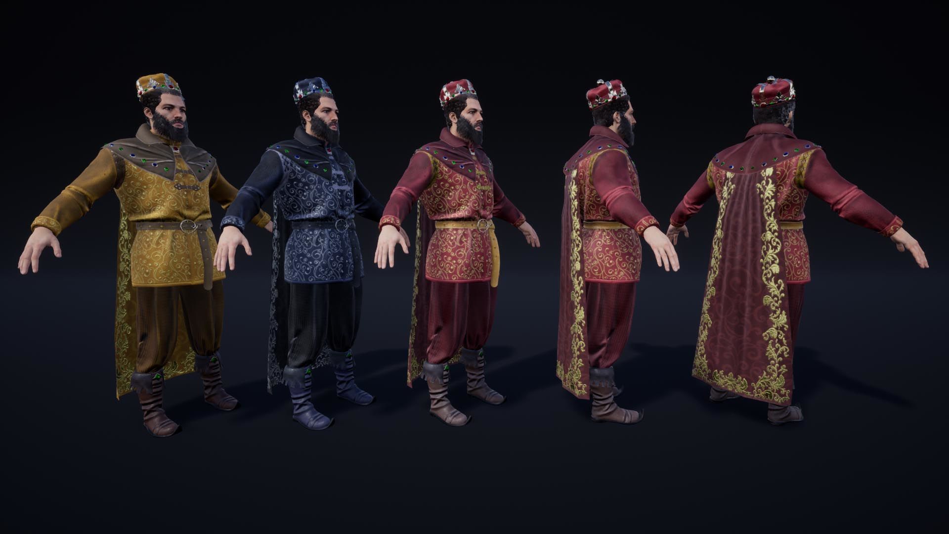 NPC King And Queen Low-poly 3D model_23