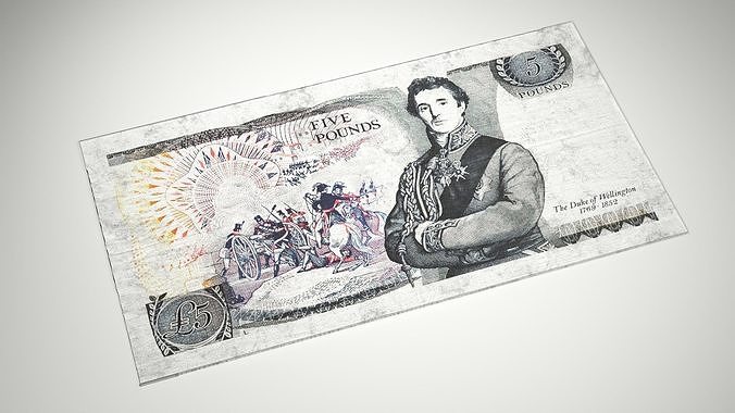 Five Pound Note Old and New Low-poly 3D model 3