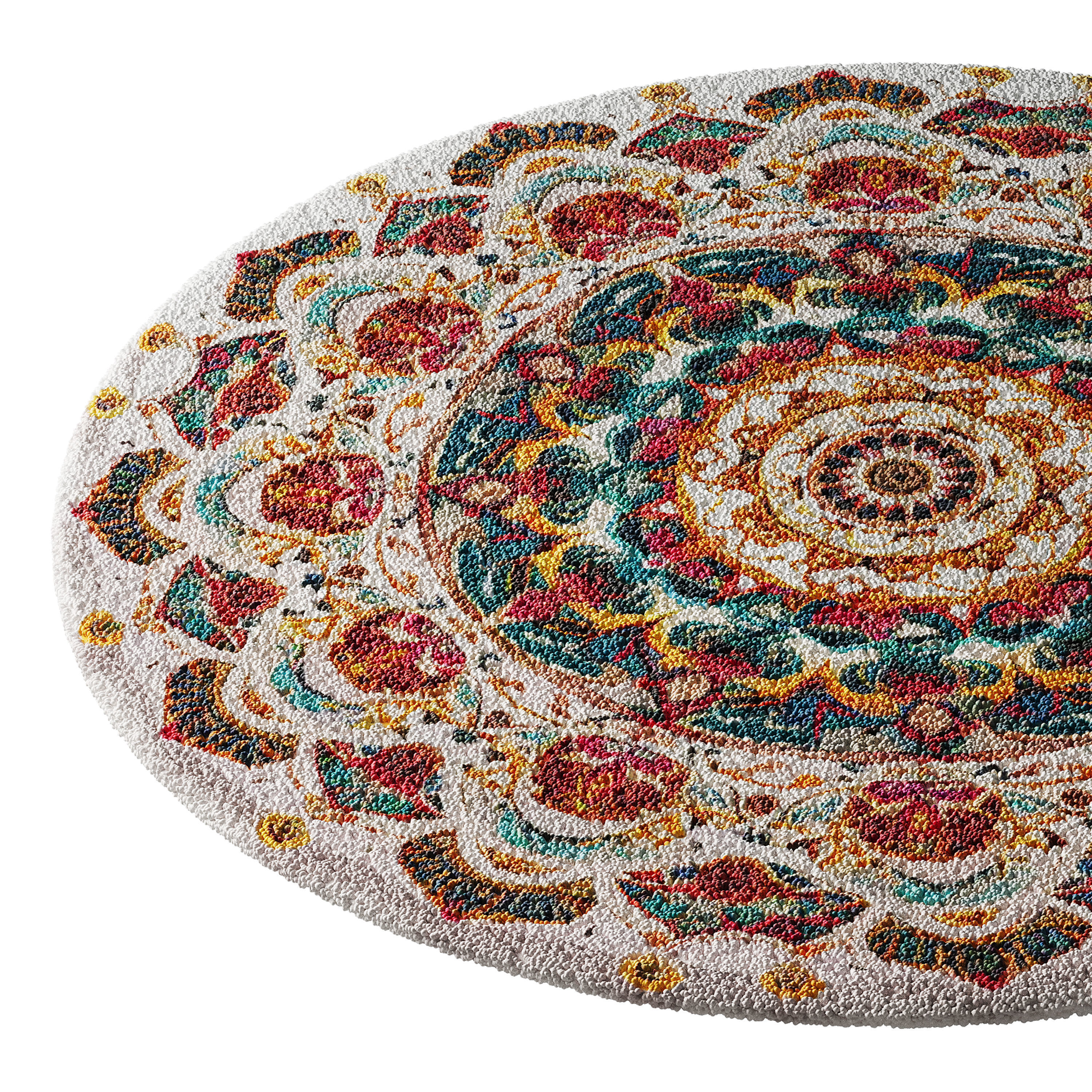 round carpet 10 3D model_7