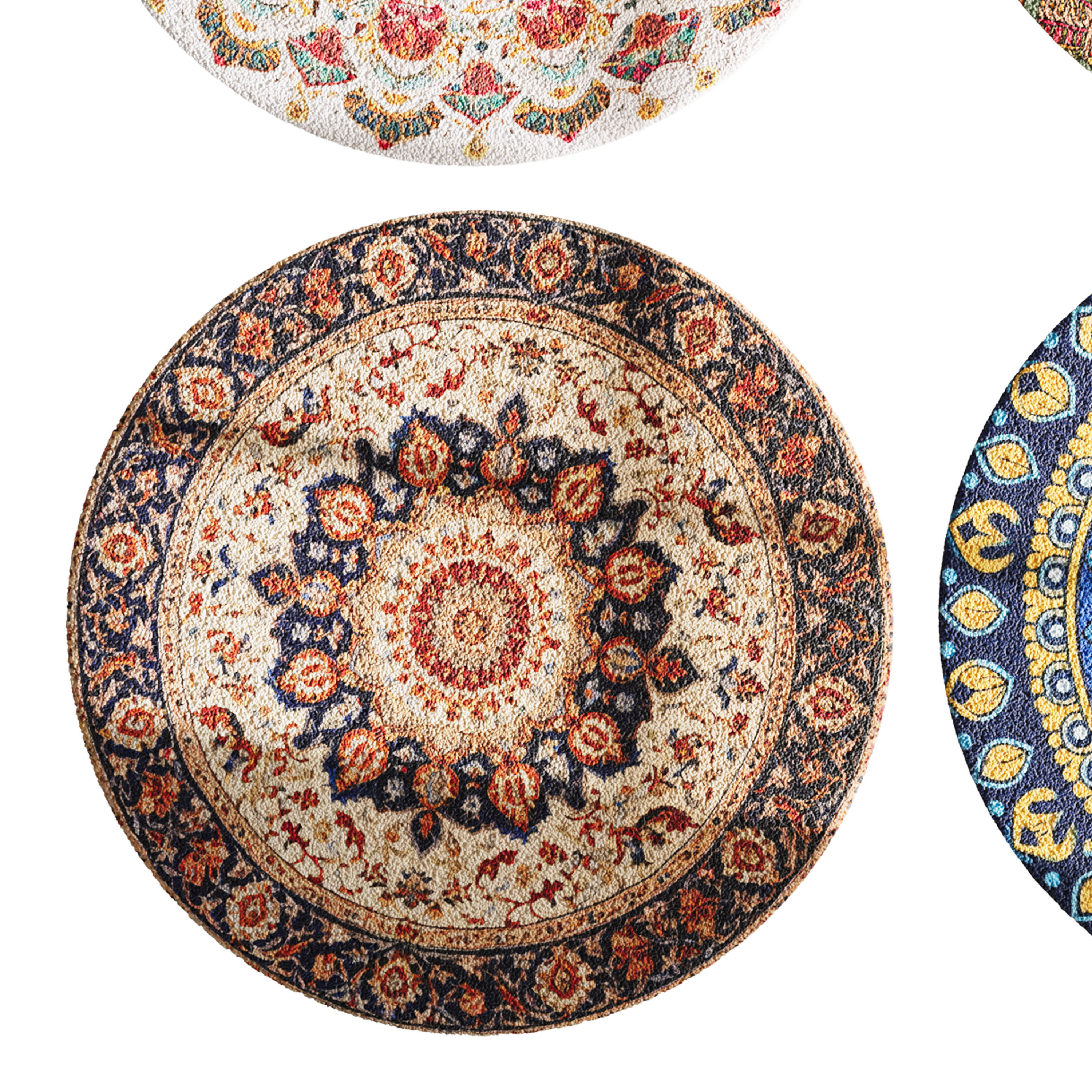 round carpet 10 3D model_3