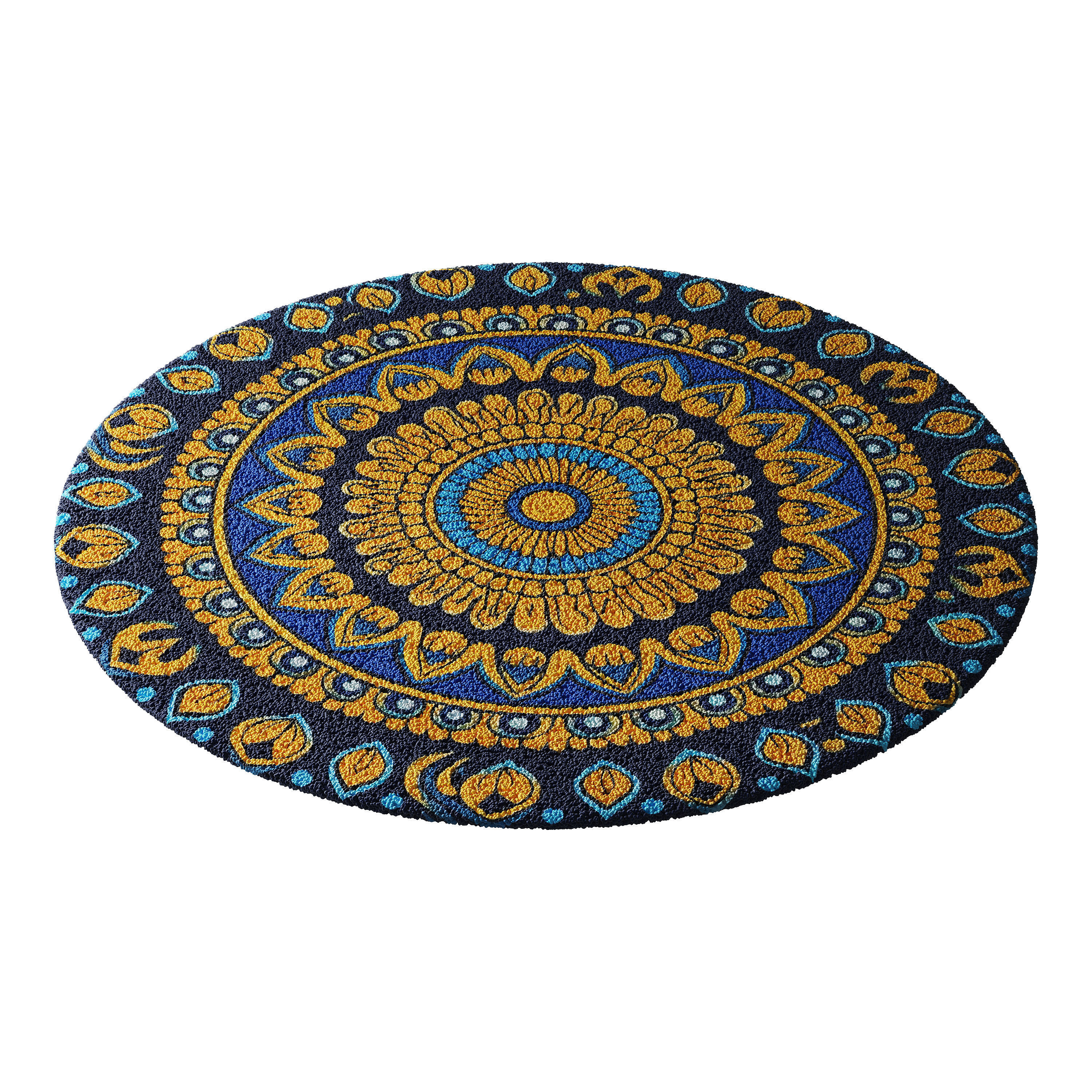 round carpet 10 3D model_9