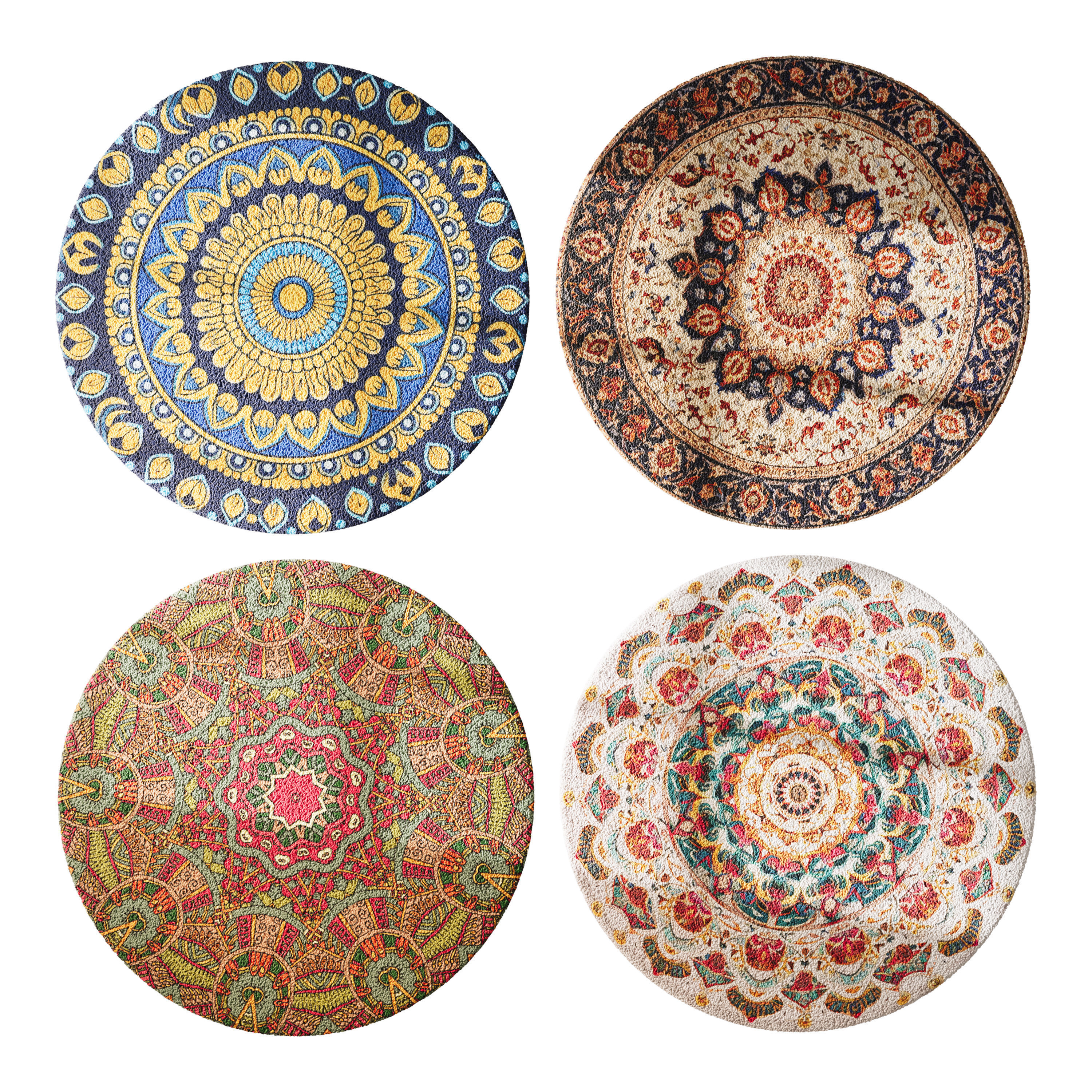 round carpet 10 3D model_1