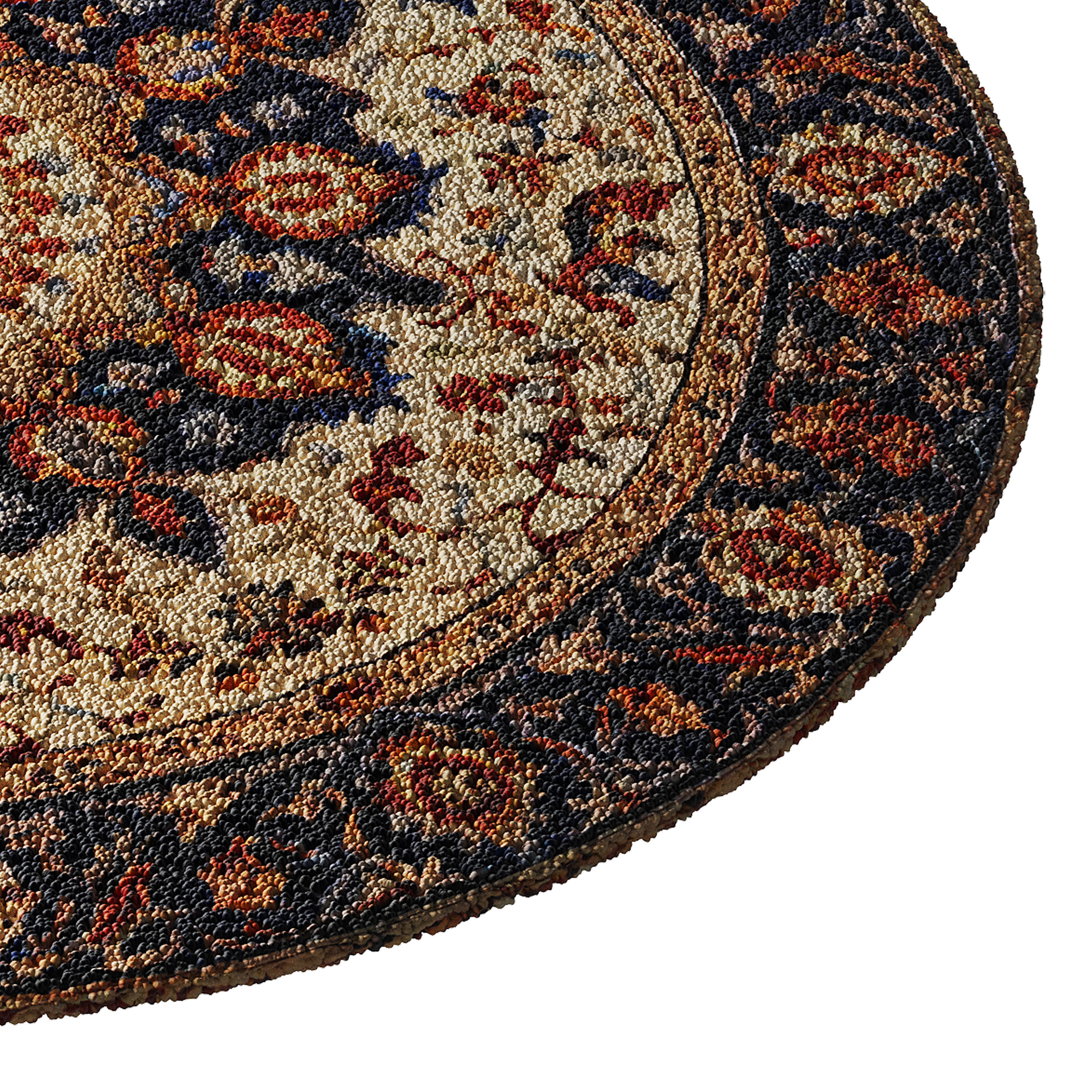 round carpet 10 3D model_4