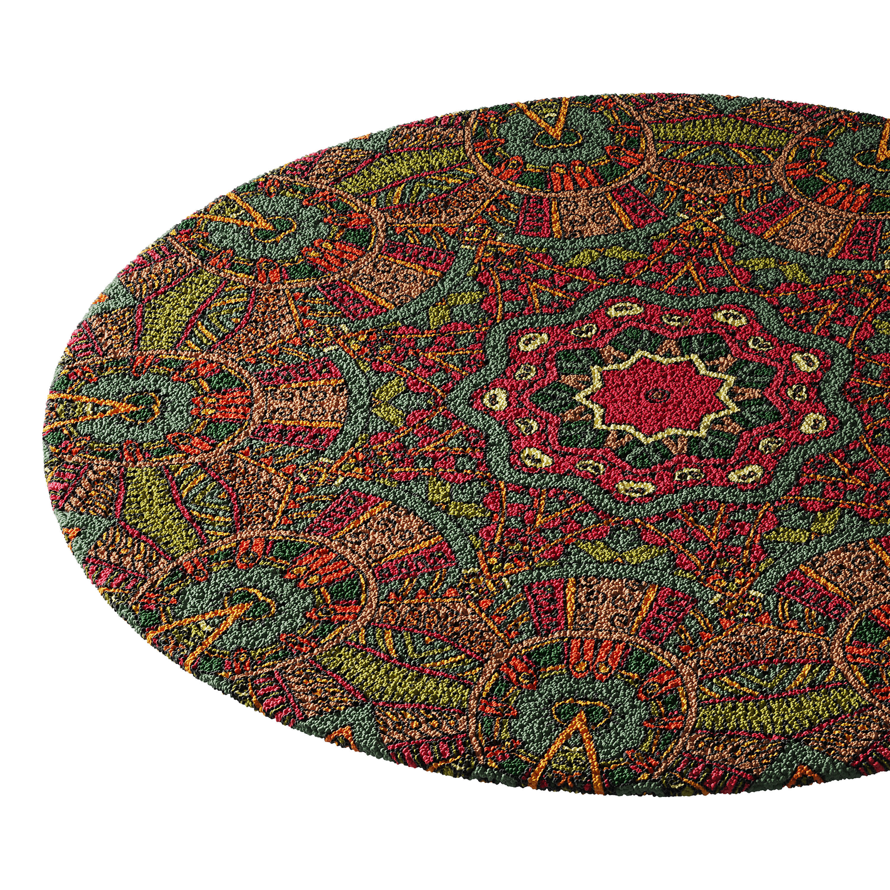 round carpet 10 3D model_8