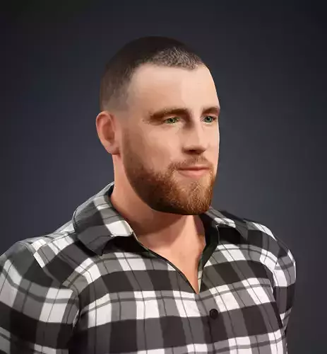 Travis Kelce Low-poly 3D model