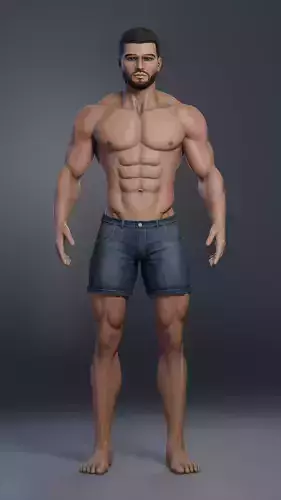3d humanoid male character  3D model