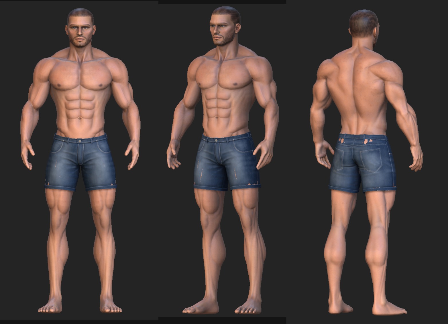 3d humanoid male character 3D model_12