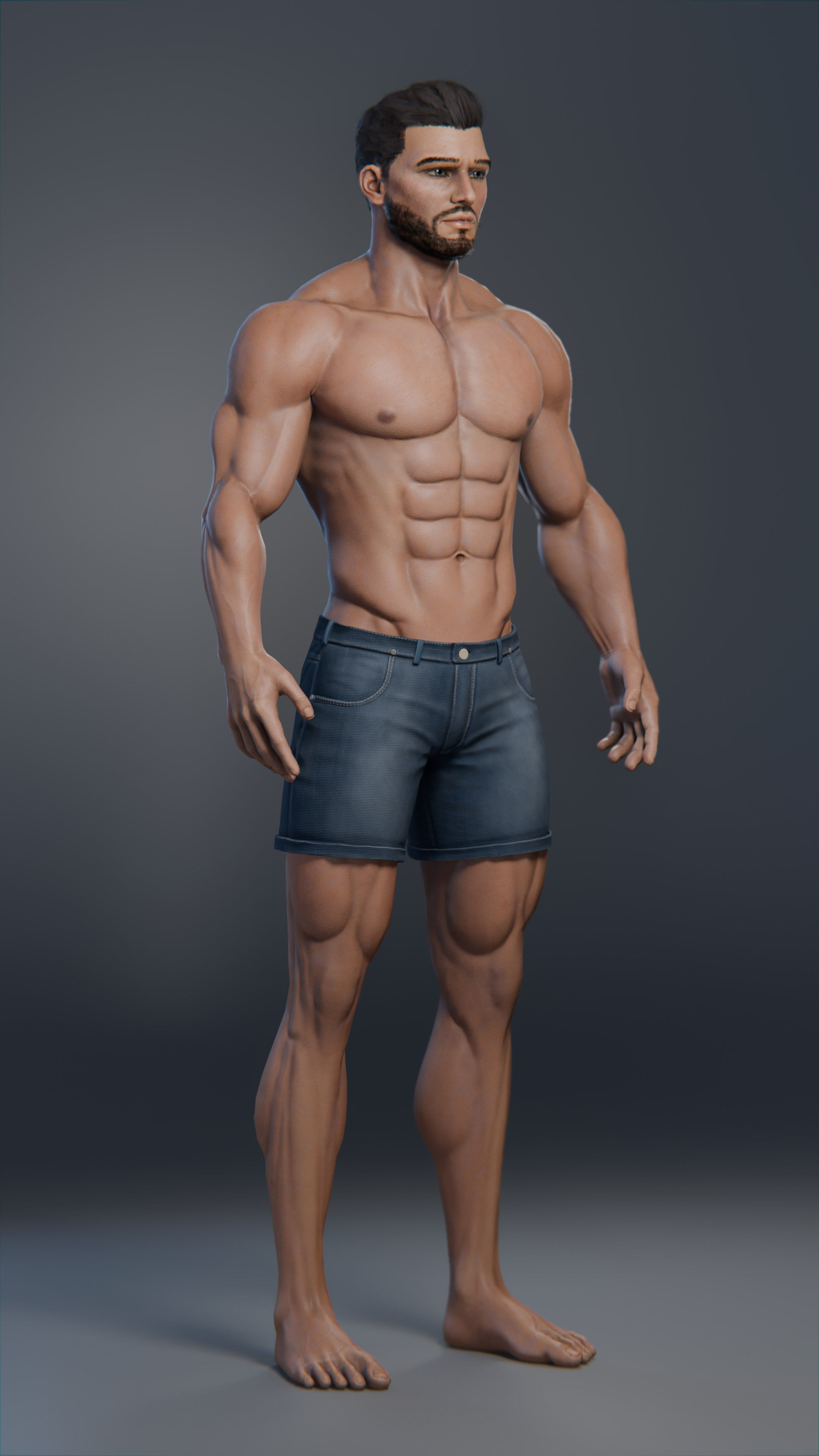 3d humanoid male character 3D model_9
