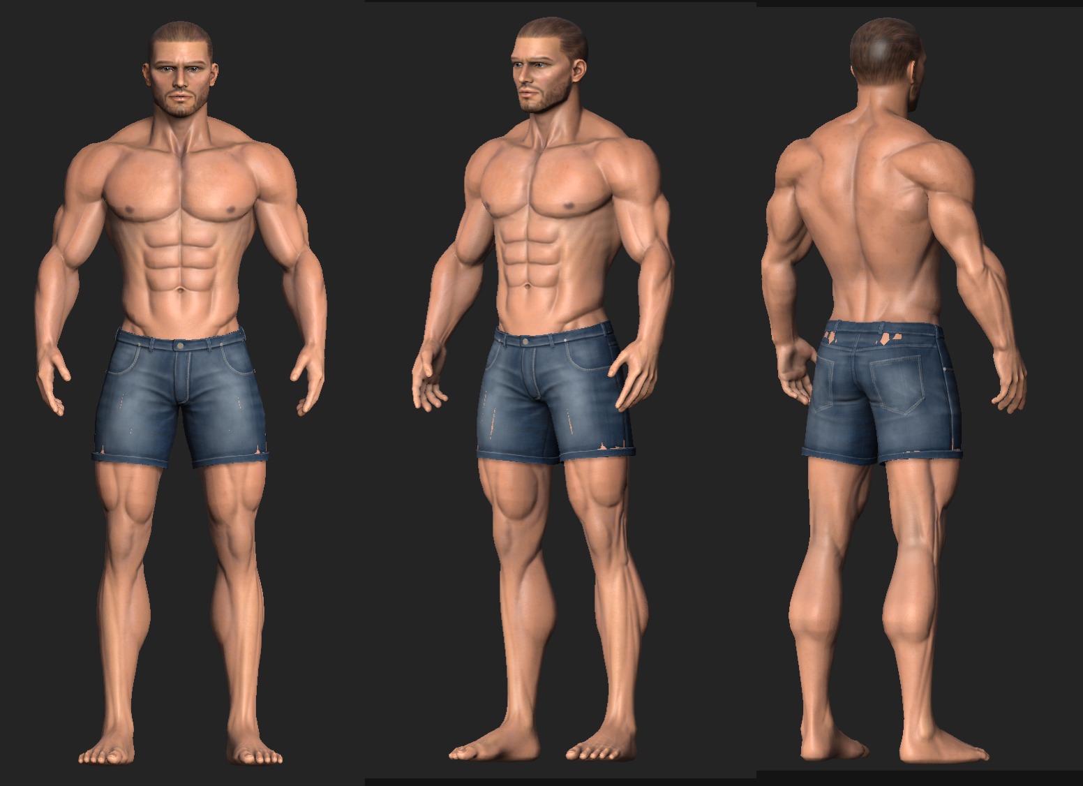 3d humanoid male character 3D model_11