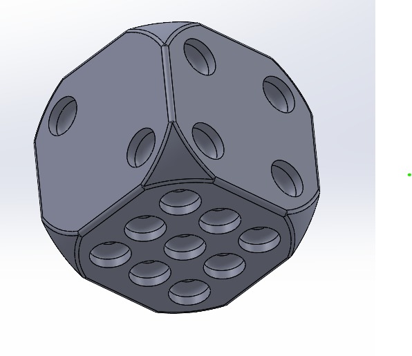 Non transitional dice 3D print model_2