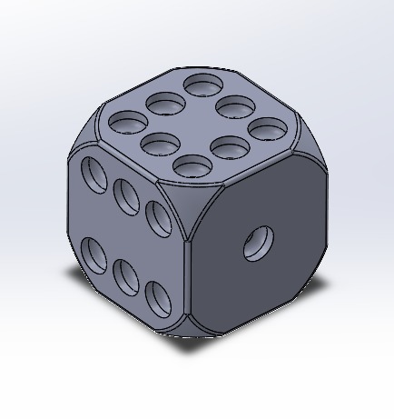 Non transitional dice 3D print model_1