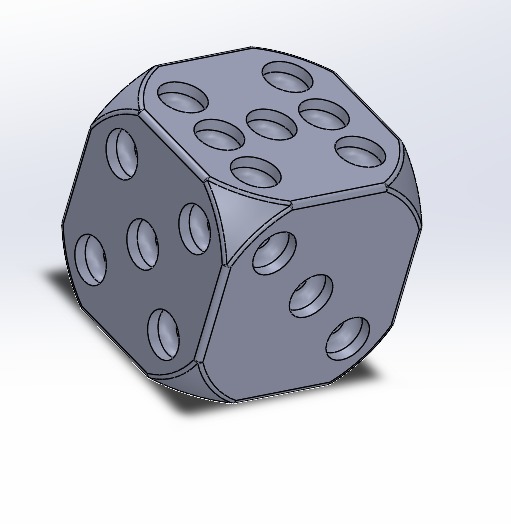 Non transitional dice 3D print model_5
