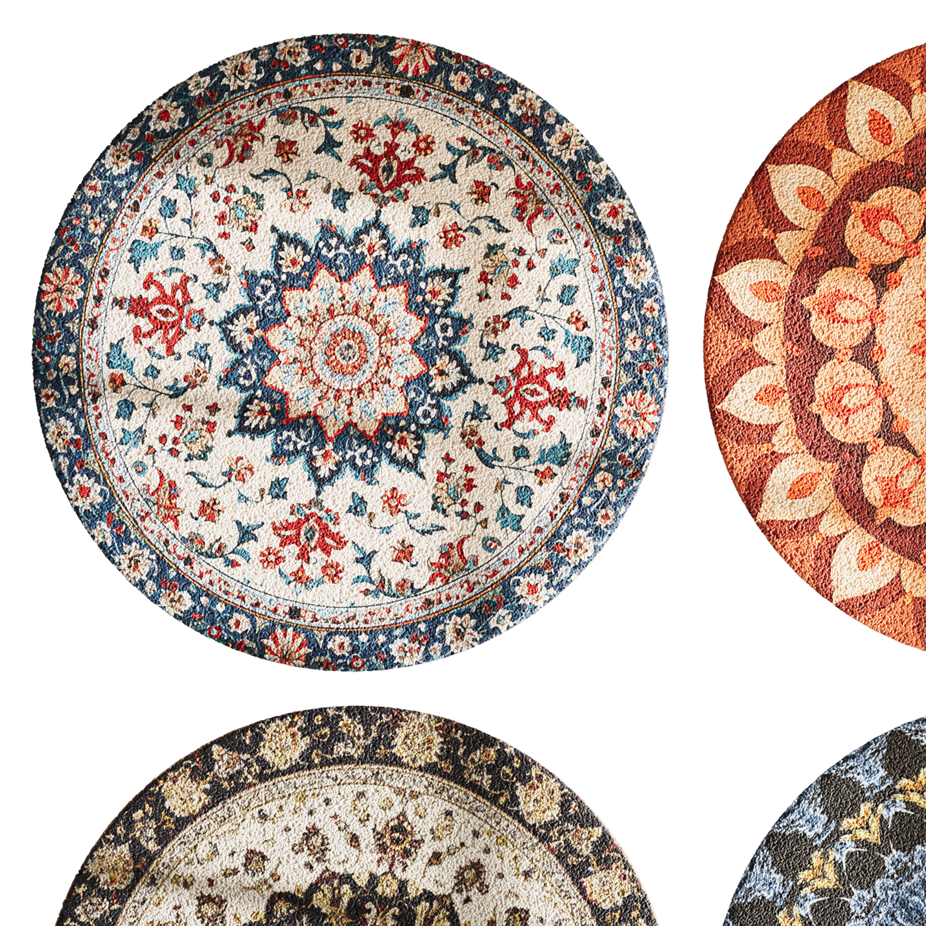 round carpet 11 3D model_7