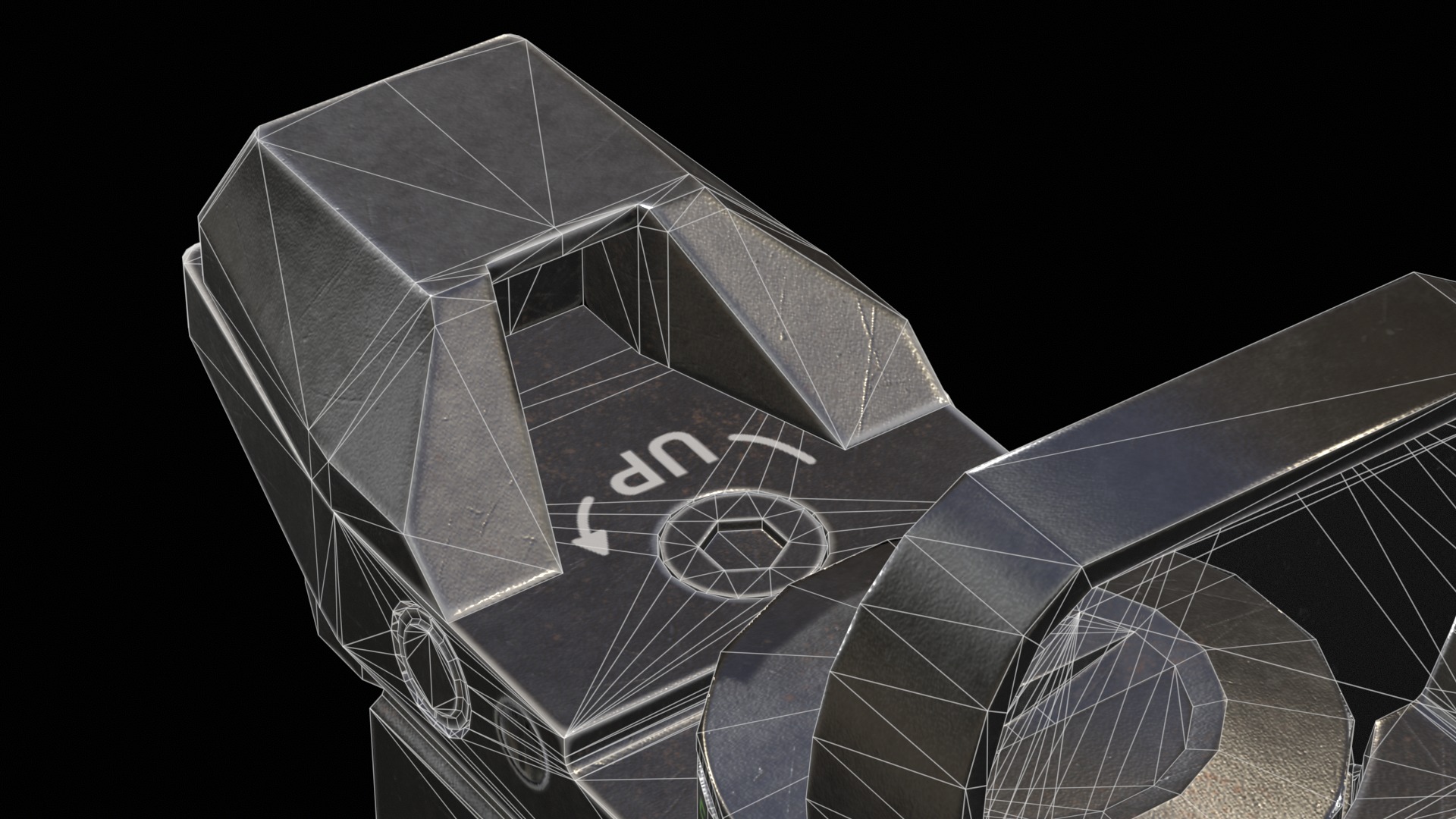 Red Dot Sight Low-poly 3D model_20