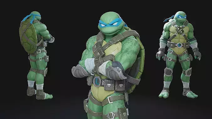Turtle Mutant Ninja TMNT Characters 3D Model Collection