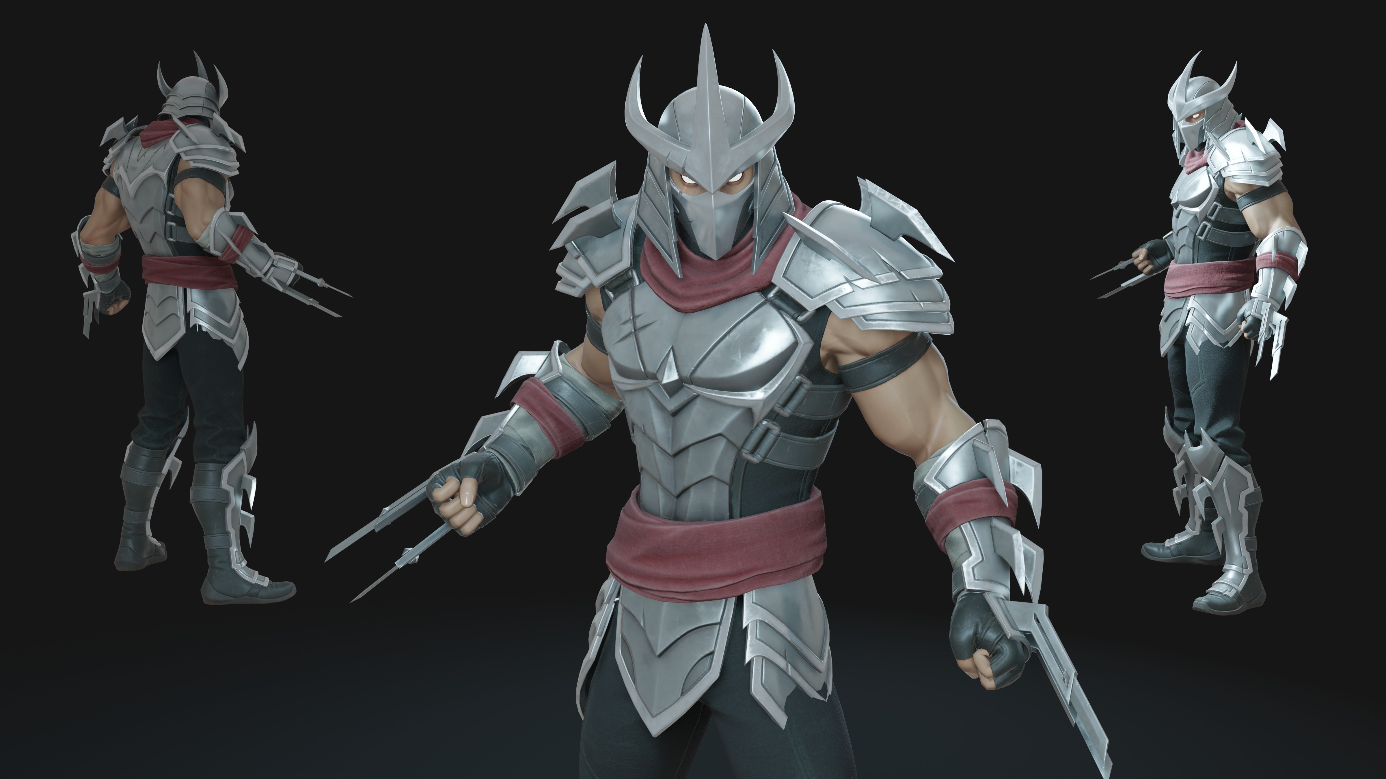 Turtle Mutant Ninja TMNT Characters 3D Model Collection_5