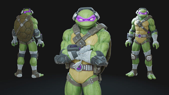 Turtle Mutant Ninja TMNT Characters 3D Model Collection_1