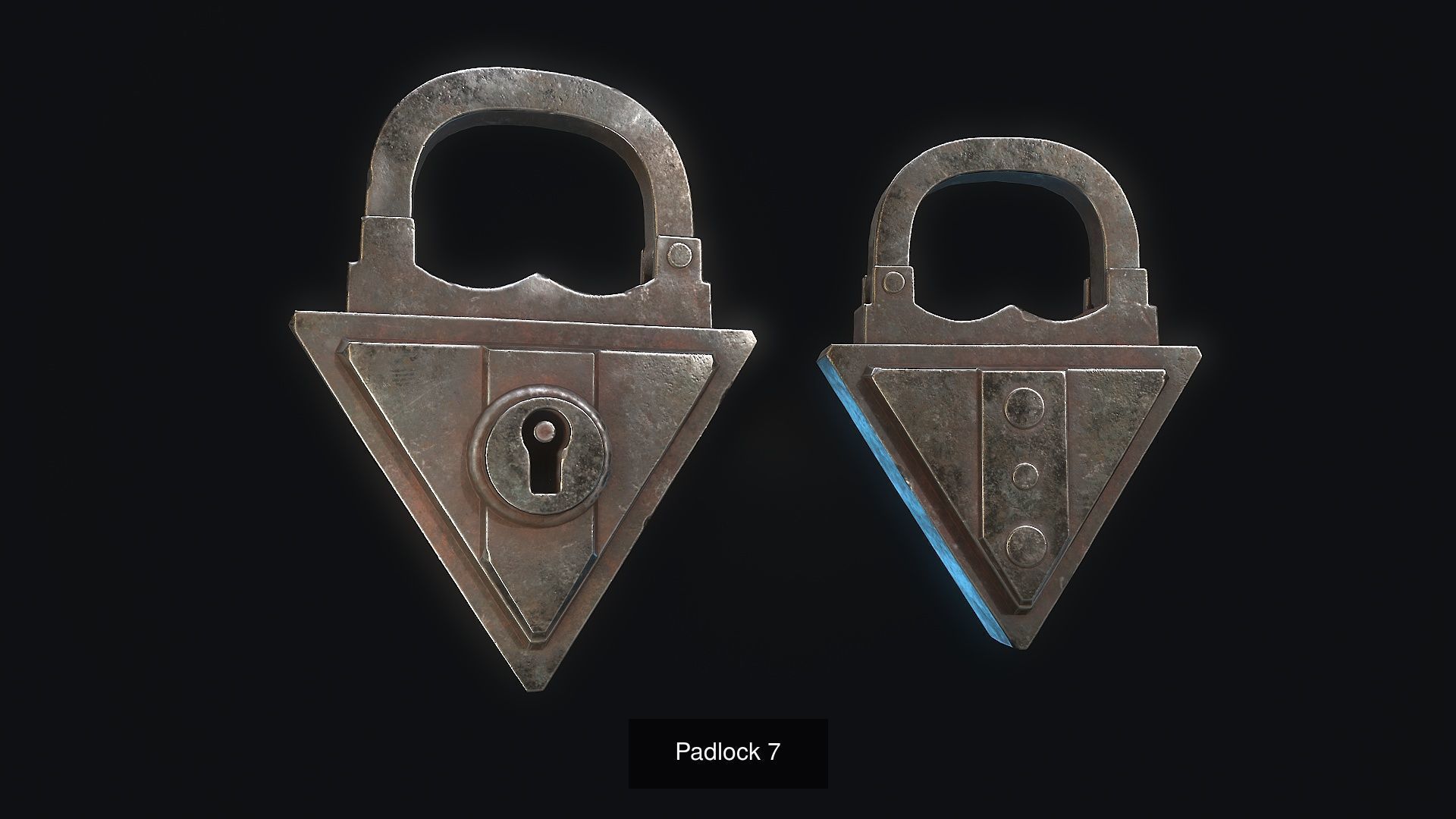 Vintage Padlock  3D Model Collection_10