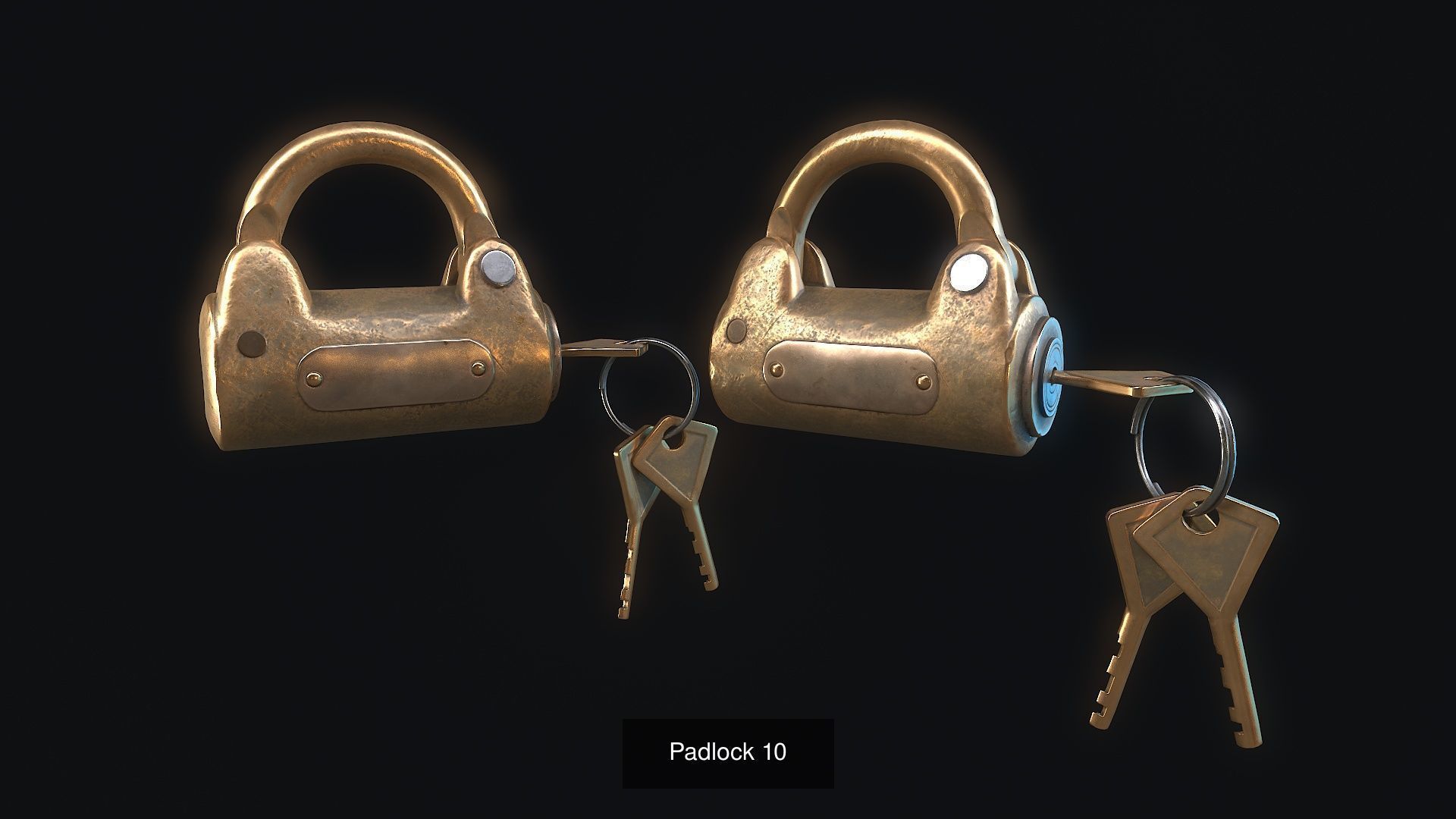 Vintage Padlock  3D Model Collection_13