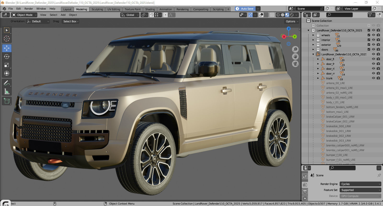 Land Rover Defender 110 OCTA 2025 3D model_35