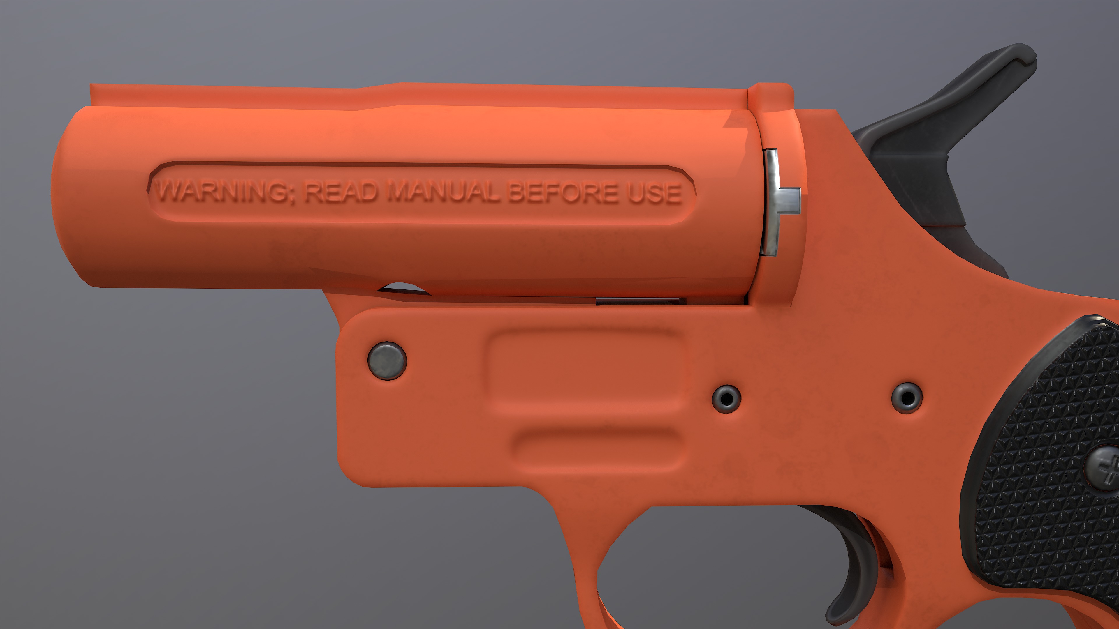 Flare Gun  Low-poly 3D model_17