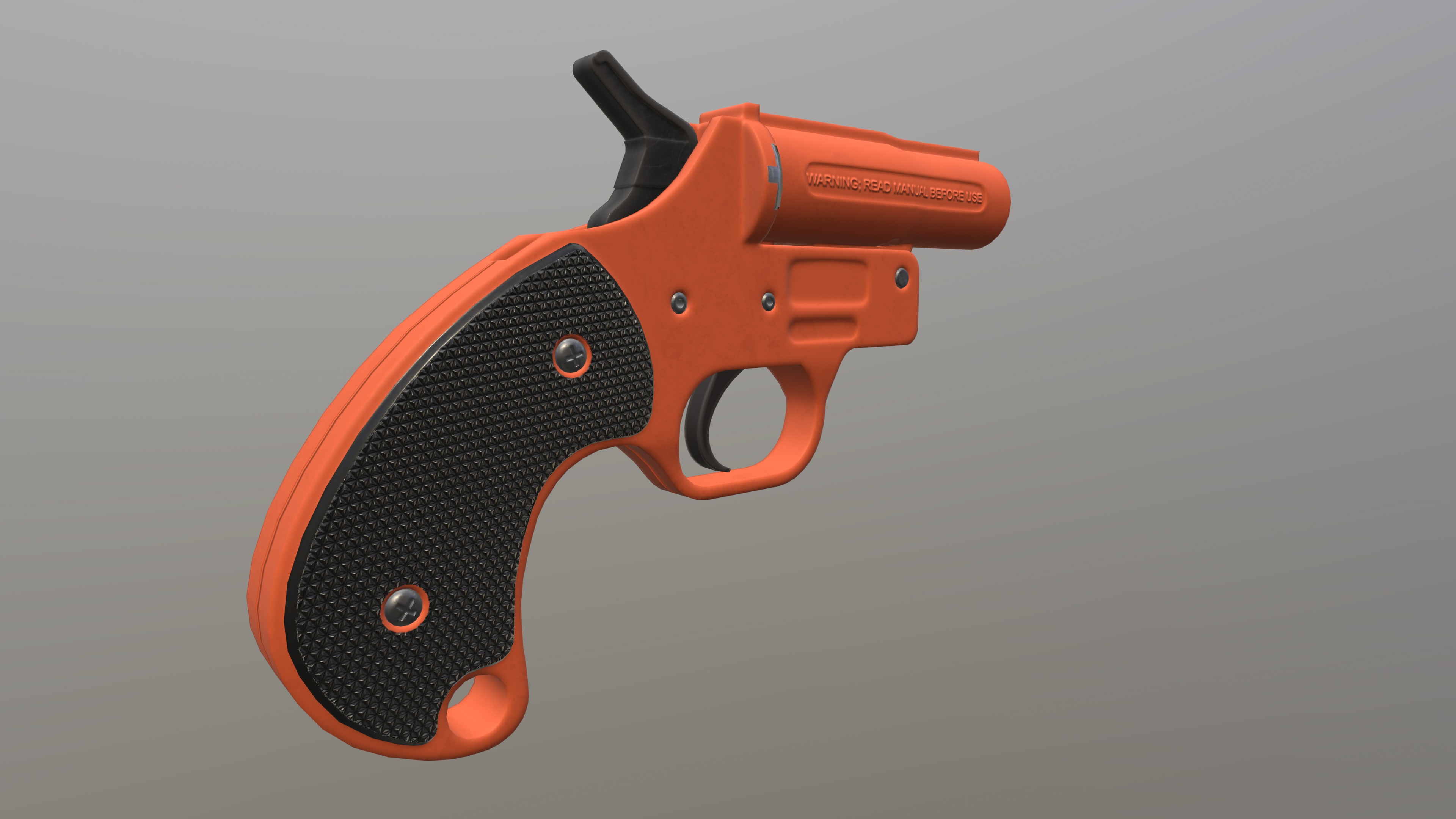 Flare Gun  Low-poly 3D model_9