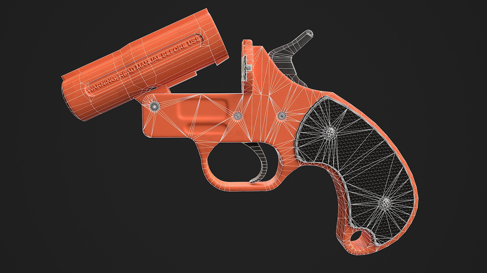 Flare Gun  Low-poly 3D model_23
