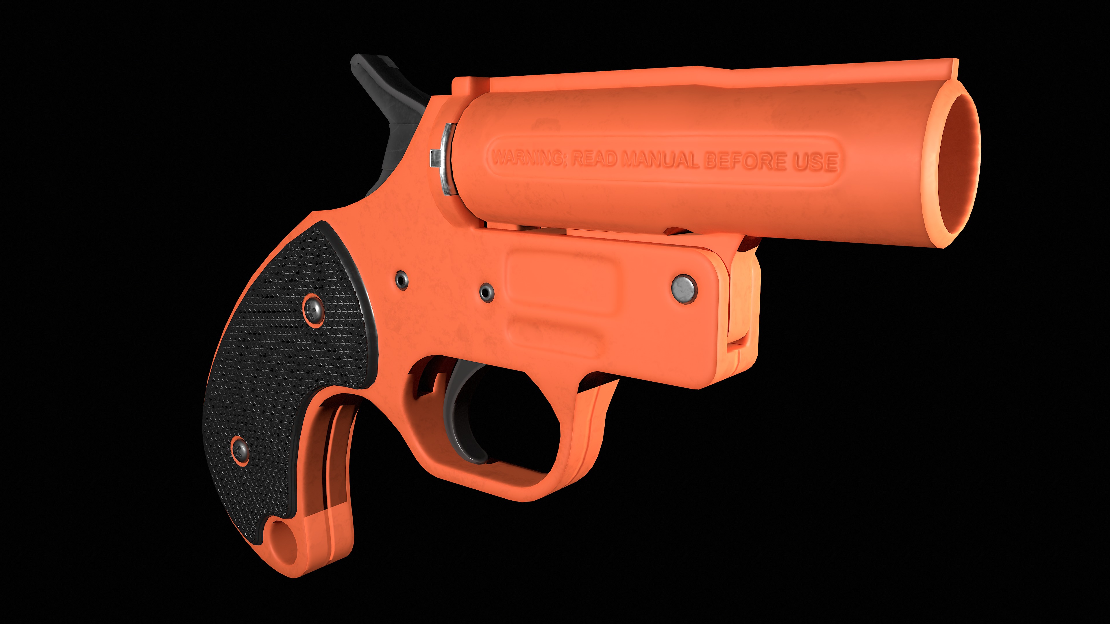 Flare Gun  Low-poly 3D model_21