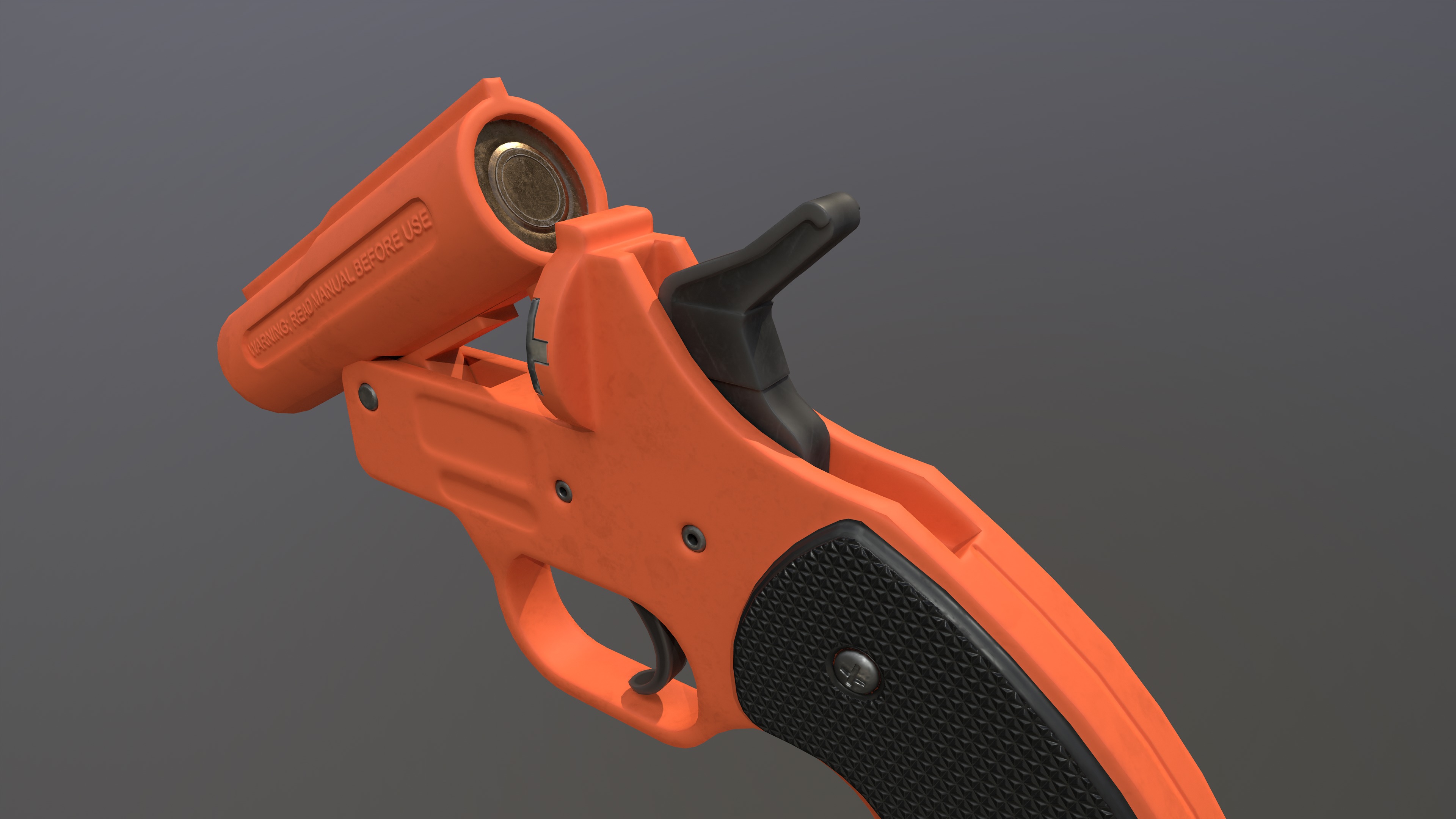 Flare Gun  Low-poly 3D model_15