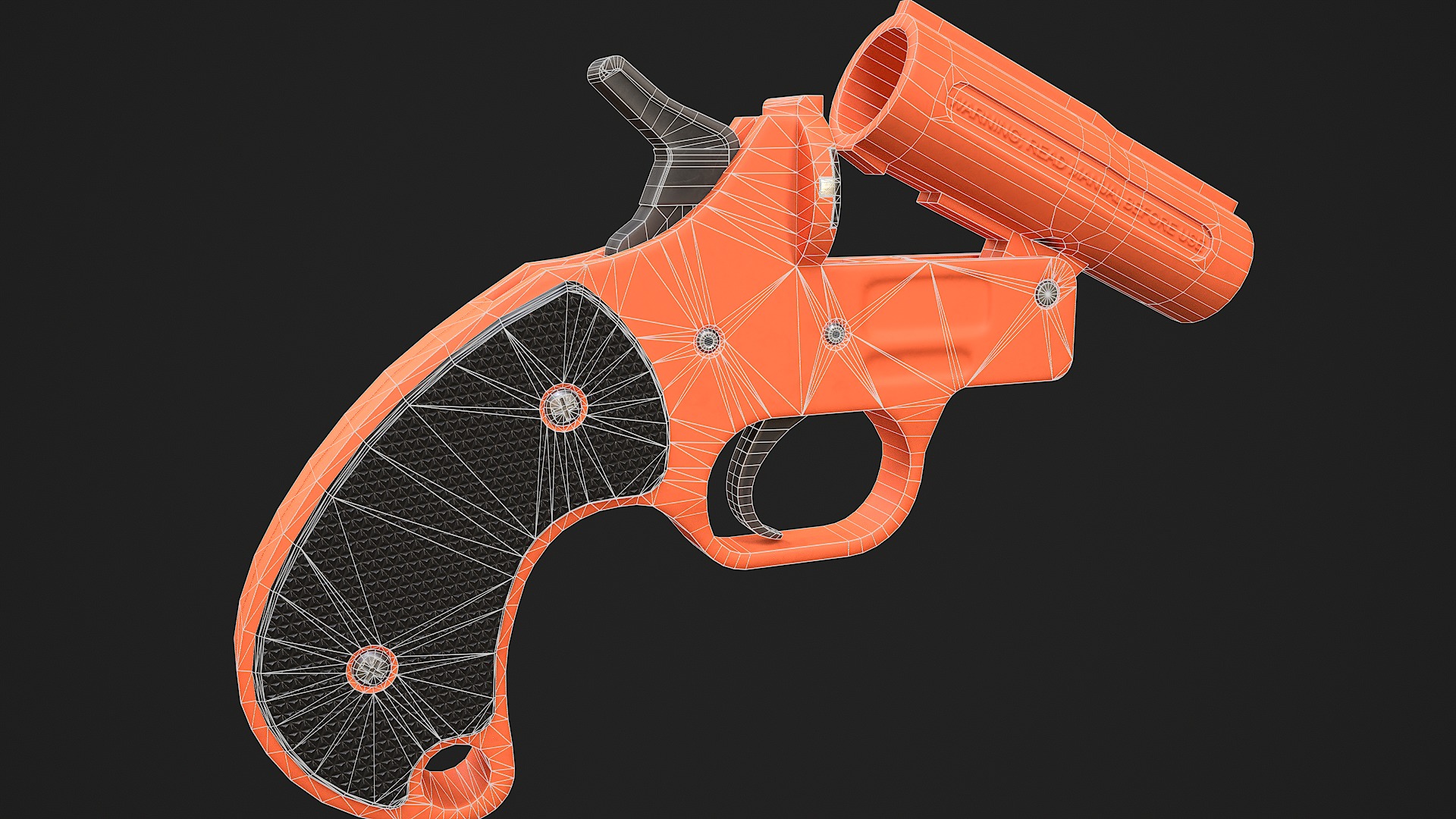 Flare Gun  Low-poly 3D model_24
