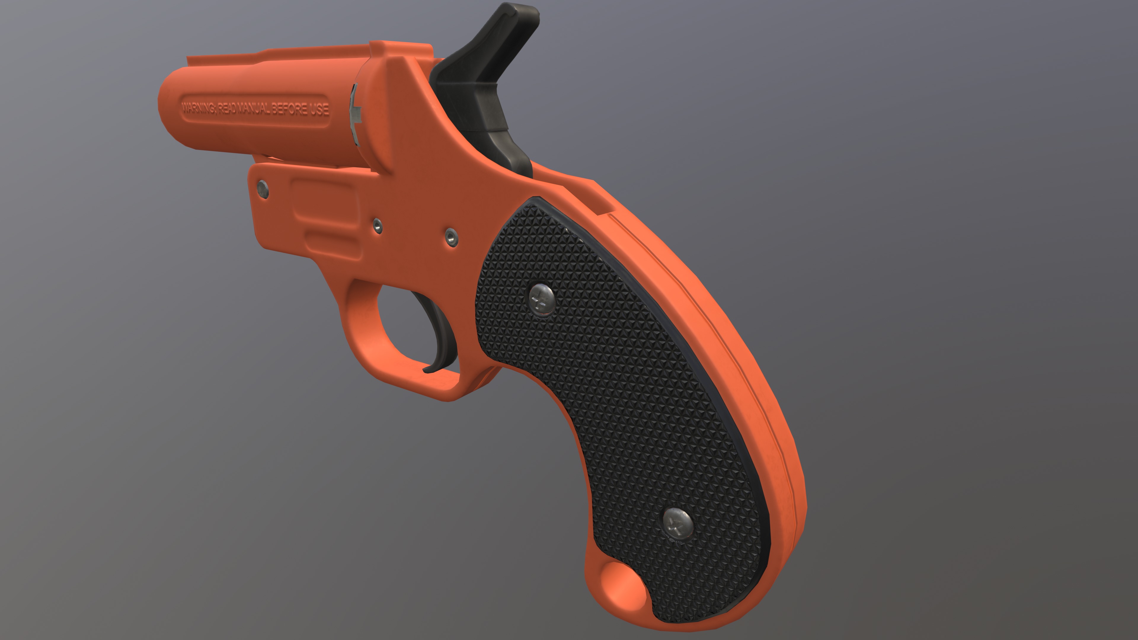Flare Gun  Low-poly 3D model_10