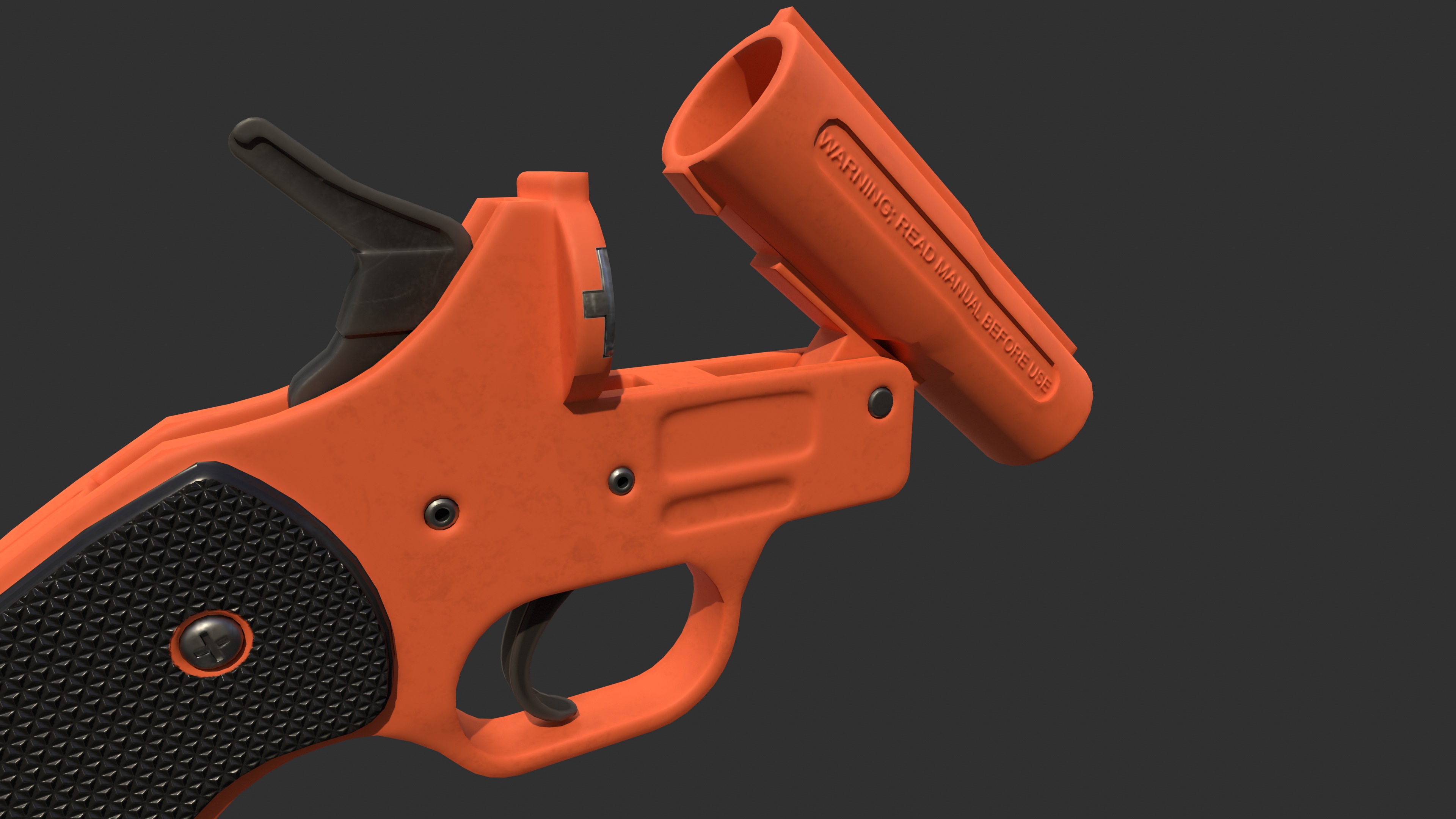 Flare Gun  Low-poly 3D model_7