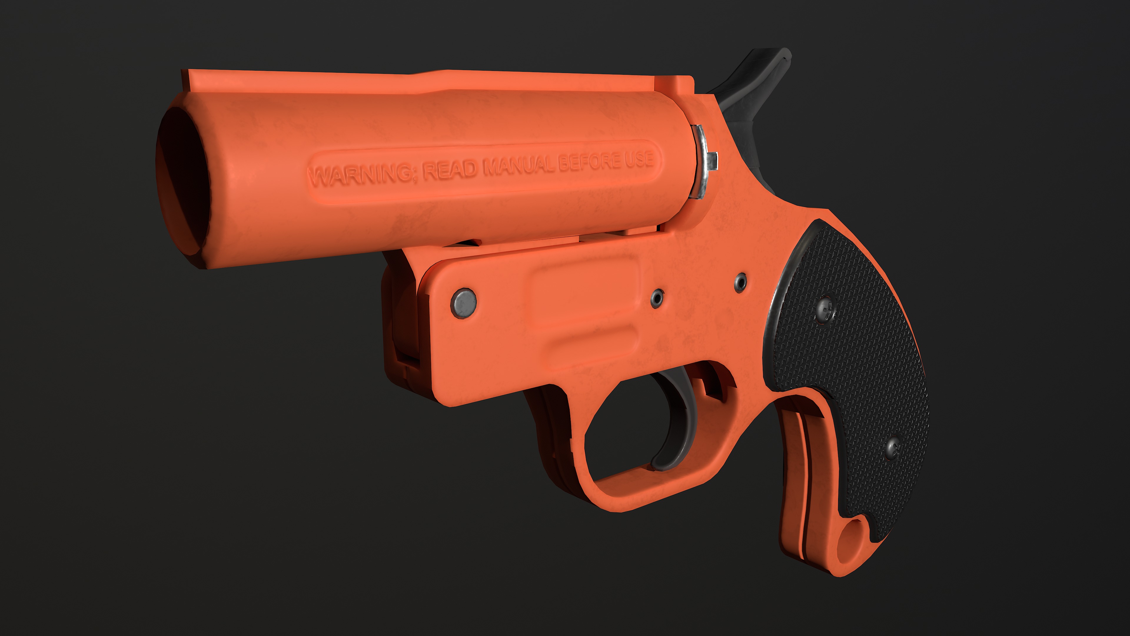 Flare Gun  Low-poly 3D model_20