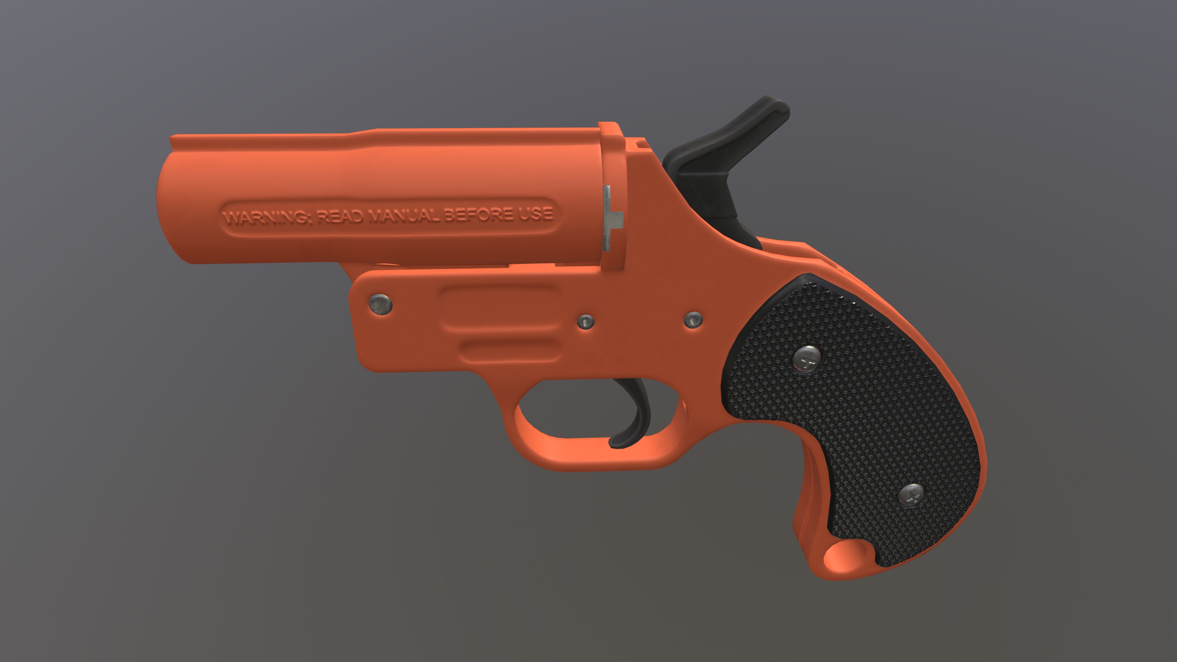 Flare Gun  Low-poly 3D model_11
