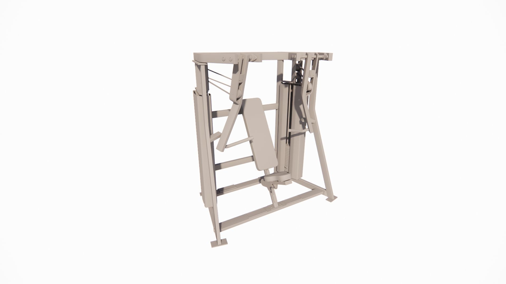 Gym Equipments-gym by Bodysolid-Machine the gym 3D model_1