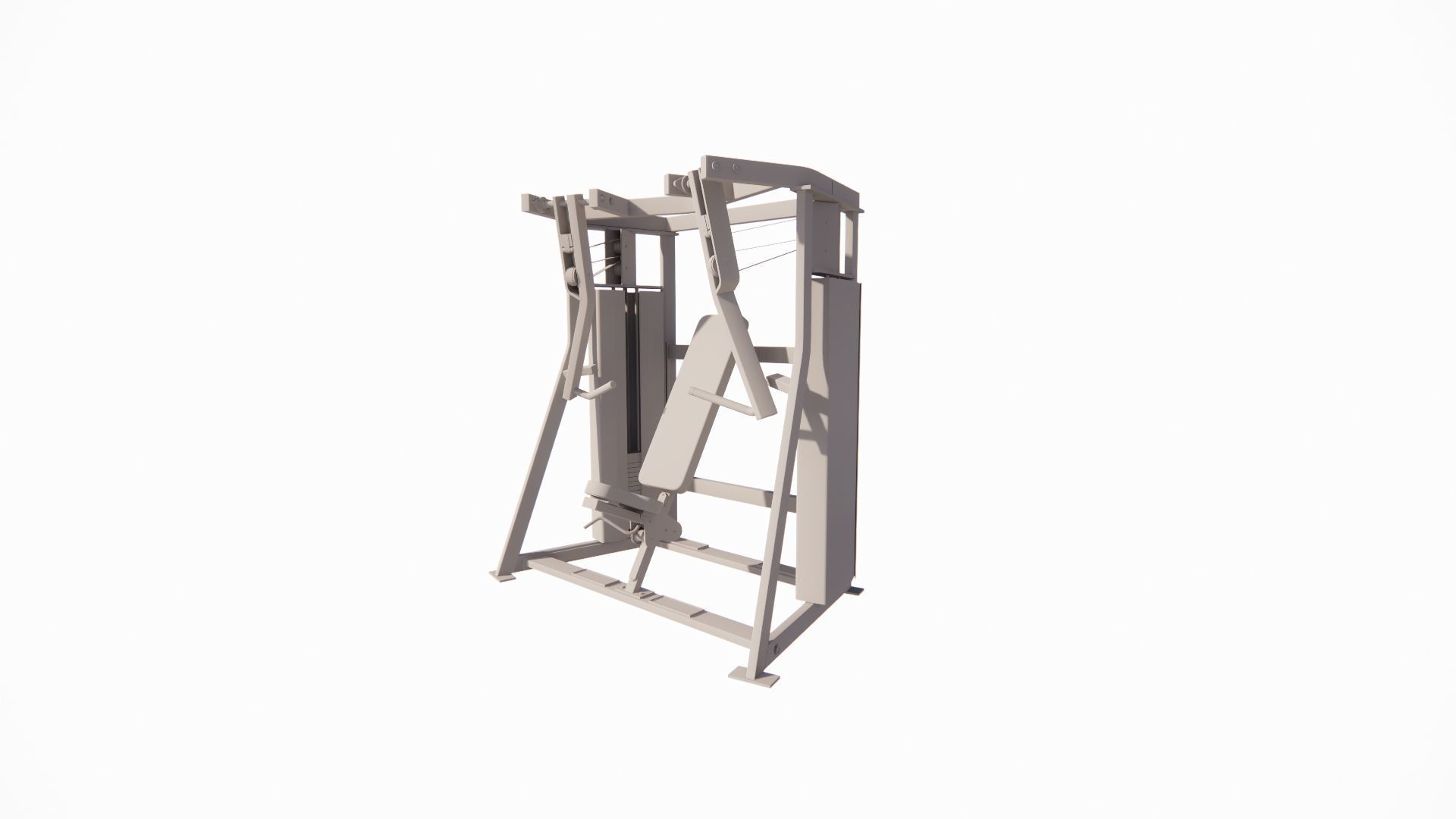 Gym Equipments-gym by Bodysolid-Machine the gym 3D model_13