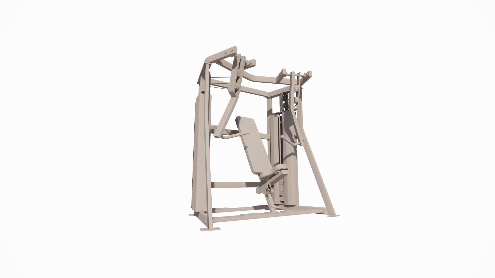 Gym Equipments-gym by Bodysolid-Machine the gym 3D model_12