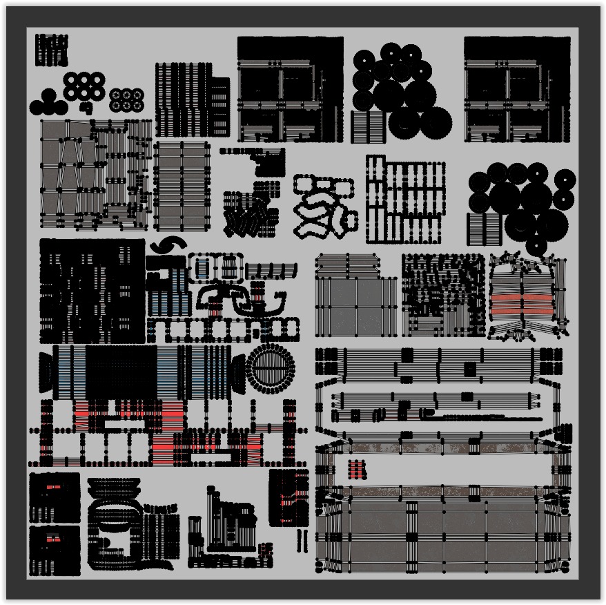 Cargo train PBR II 3D model_11