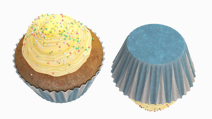 Muffin with Sprinkles 3D model 7