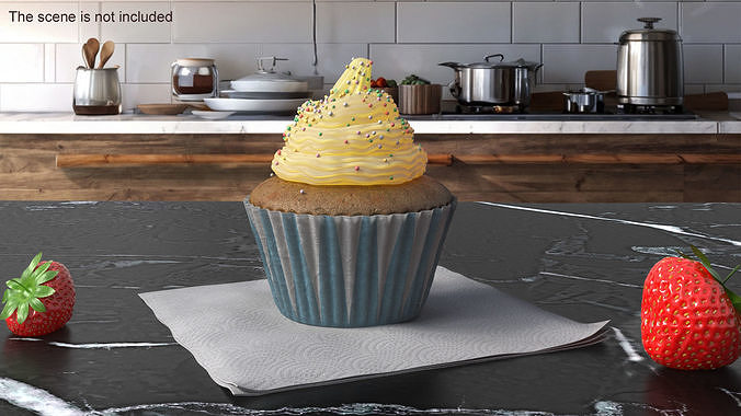 Muffin with Sprinkles 3D model