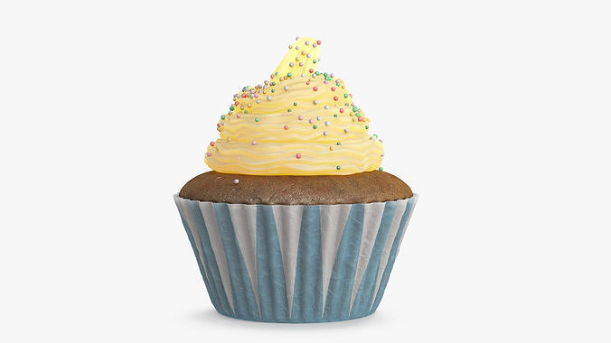 Muffin with Sprinkles 3D model 6