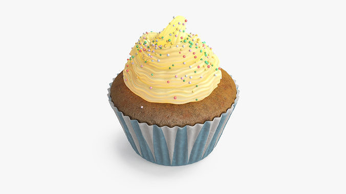Muffin with Sprinkles 3D model 5