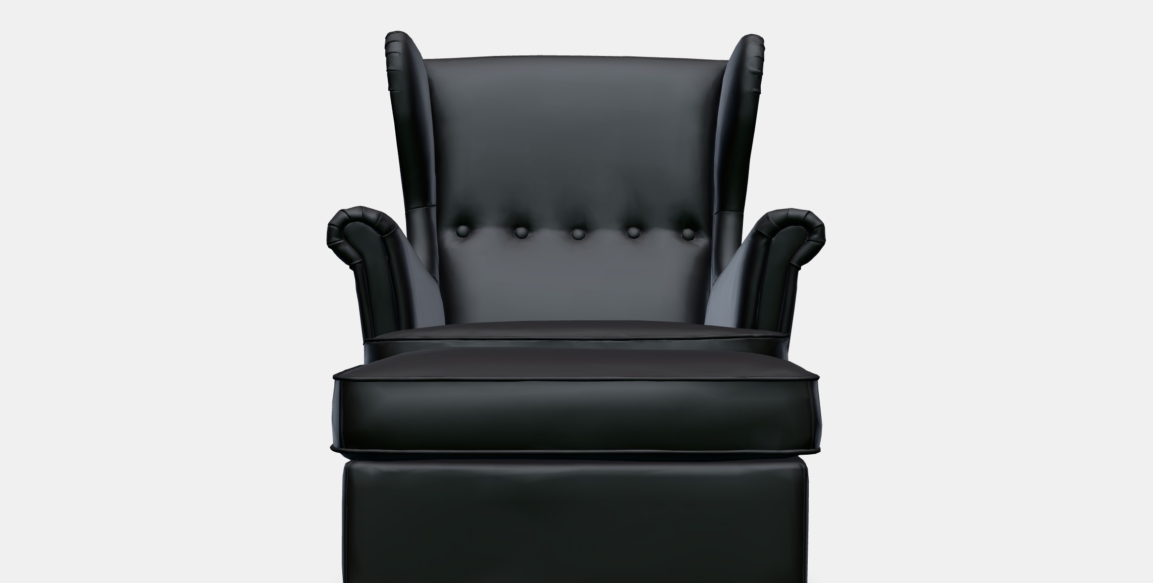 STRANDMON Armchair and footstool 1 Low-poly 3D model_11