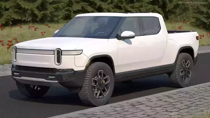 Electric Pickup Truck White